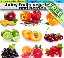 高清水果图片：Juicy fruits vegetables and berries 25xUHQ